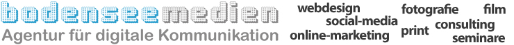BODENSEE MEDIEN - Bodensee Webdesign - Social-Media - Fotografie - Film - Werbung