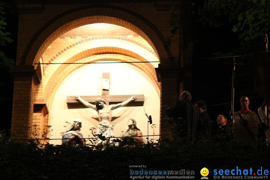 Festgottesdienst in der Basilika mit einer Lichterprozession: Weingarten, 2