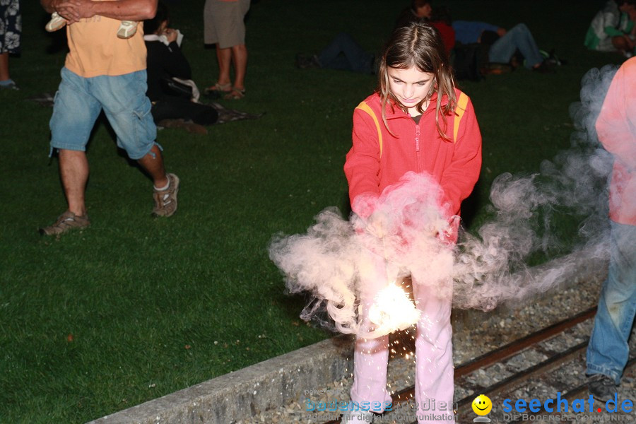 Schweizer Nationalfeiertag mit 1. August-Feuerwerk: Stein am Rhein, 01.08.2