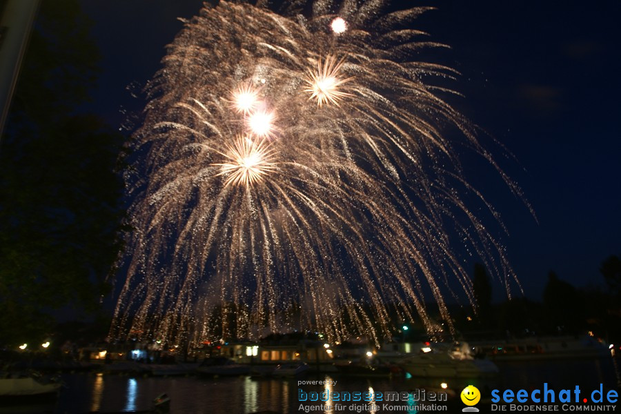 Schweizer Nationalfeiertag mit 1. August-Feuerwerk: Stein am Rhein, 01.08.2