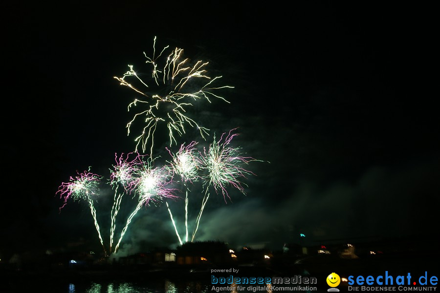 Schweizer Nationalfeiertag mit 1. August-Feuerwerk: Stein am Rhein, 01.08.2