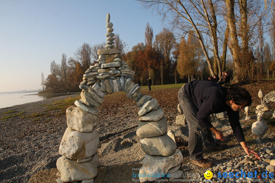 Stein-Balance by Volker Paul: Radolfzell am Bodensee, 12.11.2011