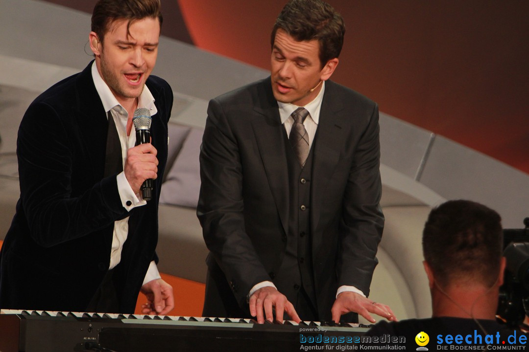 Wetten, dass..? Live: Justin Timberlake, Bruno Mars und Heino: Friedrichsha