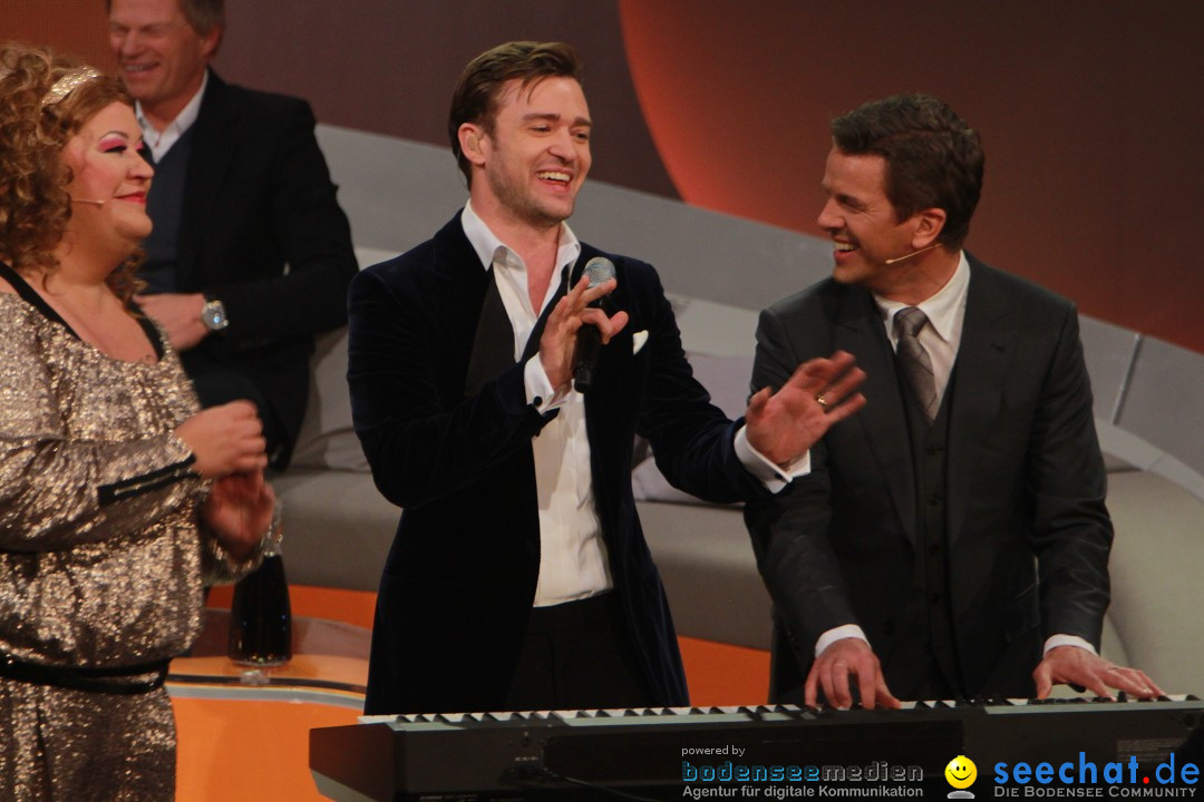 Wetten, dass..? Live: Justin Timberlake, Bruno Mars und Heino: Friedrichsha
