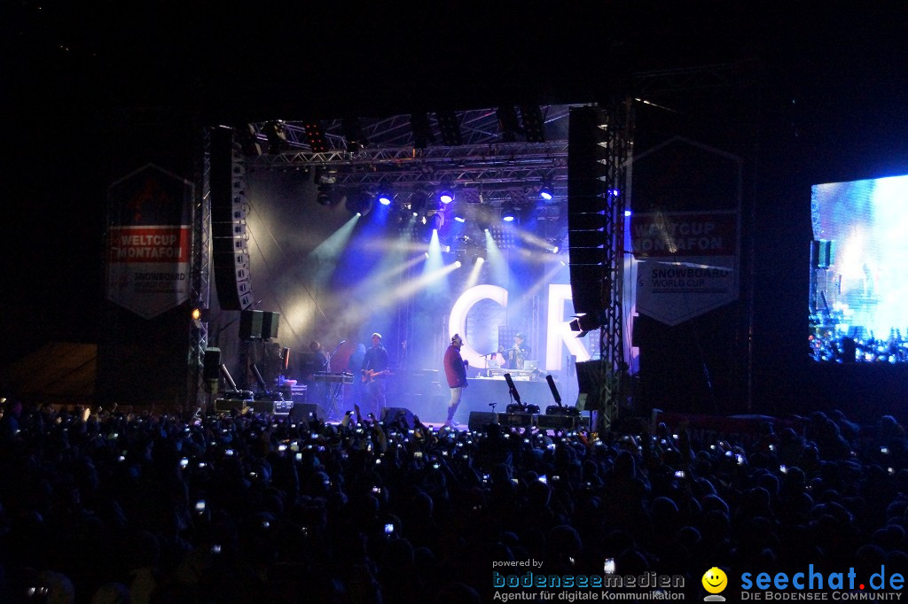 CRO Konzert auf dem FIS Snowboardcross Weltcup: Montafon, 07.12.2013