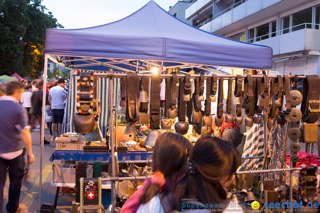 Nachtflohmarkt in Konstanz und Kreuzlingen am Bodensee, 28.06.2014