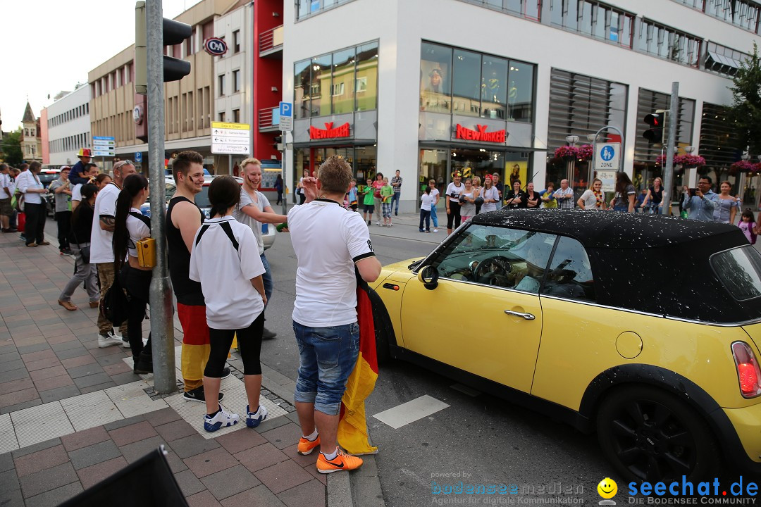 WM 2014: Deutschland vs. Frankreich: Singen am Bodensee, 04.07.2014