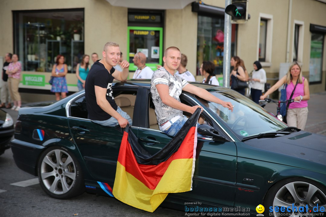 WM 2014: Deutschland vs. Frankreich: Singen am Bodensee, 04.07.2014