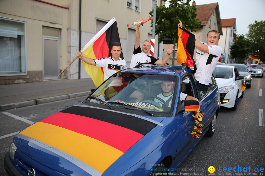 WM 2014: Deutschland vs. Frankreich: Singen am Bodensee, 04.07.2014