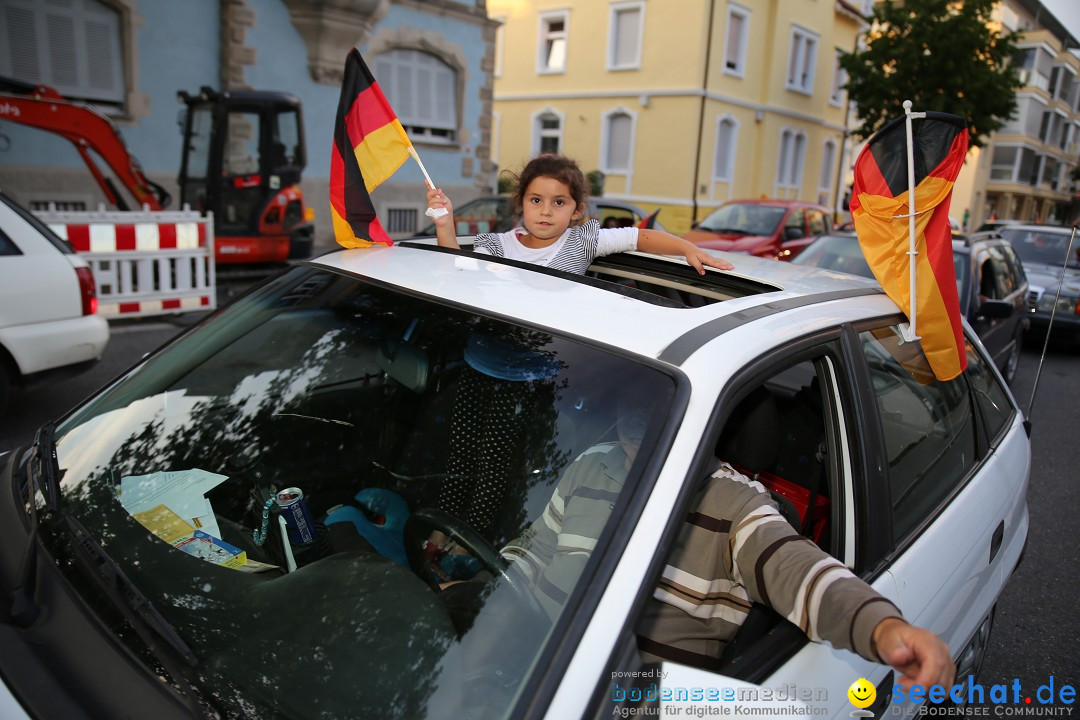 WM 2014: Deutschland vs. Frankreich: Singen am Bodensee, 04.07.2014