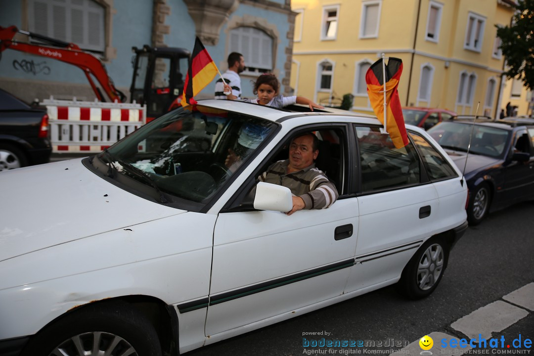 WM 2014: Deutschland vs. Frankreich: Singen am Bodensee, 04.07.2014