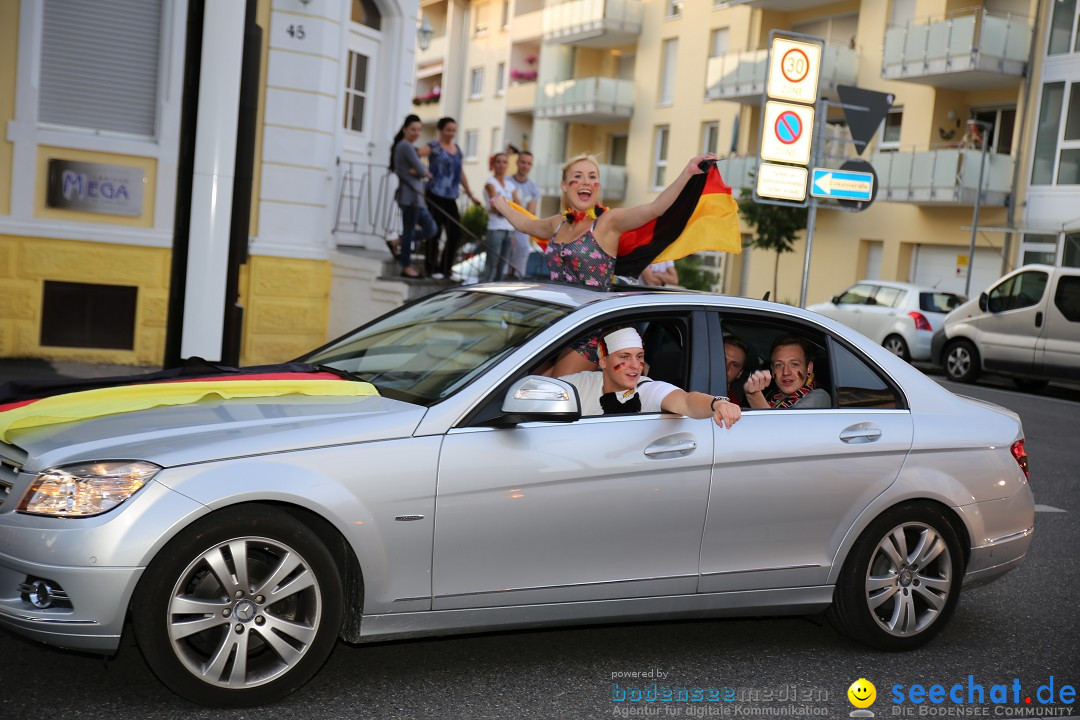 WM 2014: Deutschland vs. Frankreich: Singen am Bodensee, 04.07.2014