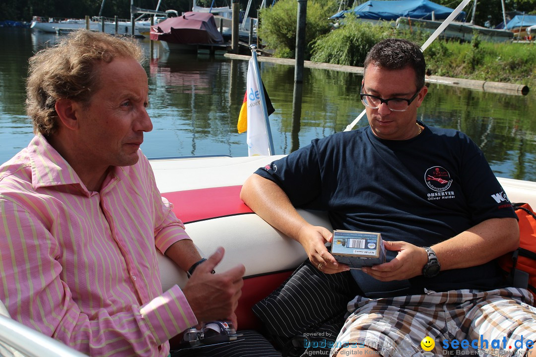 Wigald Boning durchquert den Bodensee: Friedrichshafen, 16.07.2014