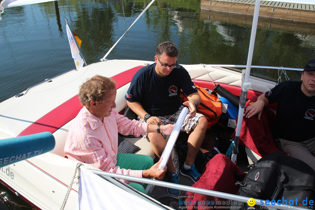 Wigald Boning durchquert den Bodensee: Friedrichshafen, 16.07.2014