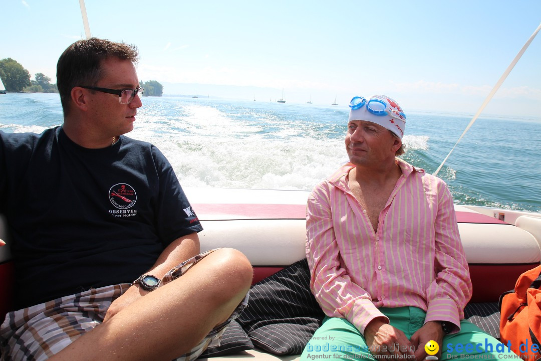 Wigald Boning durchquert den Bodensee: Friedrichshafen, 16.07.2014