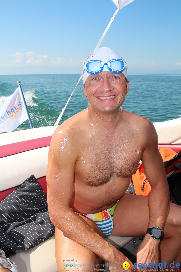 Wigald Boning durchquert den Bodensee: Friedrichshafen, 16.07.2014