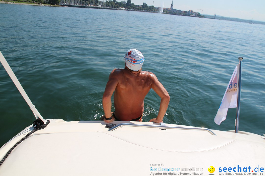 Wigald Boning durchquert den Bodensee: Friedrichshafen, 16.07.2014