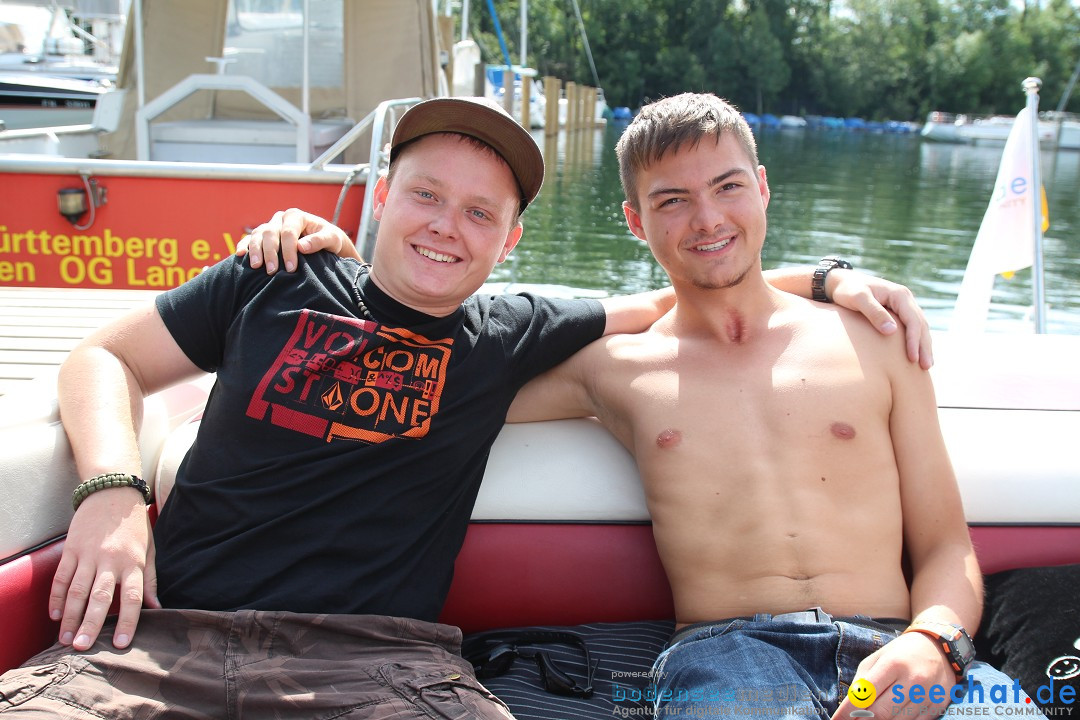Bodensee Breitenquerung, Patrick und Uli: Romanshorn - FN, 12.08.2014