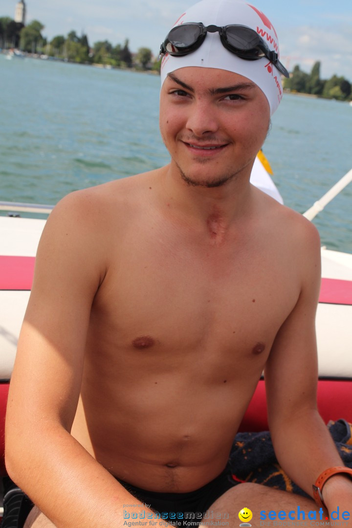 Bodensee Breitenquerung, Patrick und Uli: Romanshorn - FN, 12.08.2014