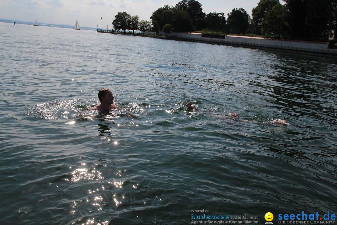 Bodensee Breitenquerung, Patrick und Uli: Romanshorn - FN, 12.08.2014