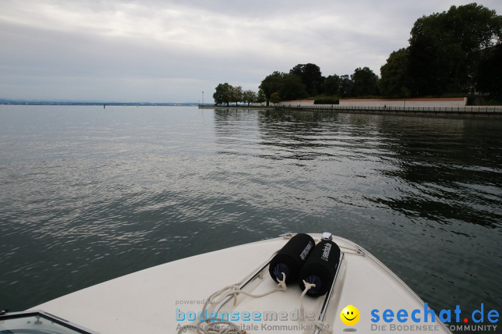 Bodenseequerung mit seechat.de Begleitboot: Jacque: Friedrichshafen, 25.08.