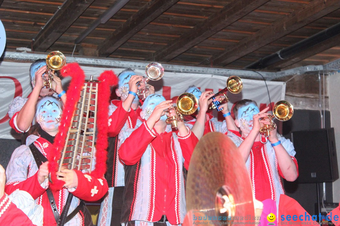 Guggenparty: Herisau in der Schweiz, 21.02.2015