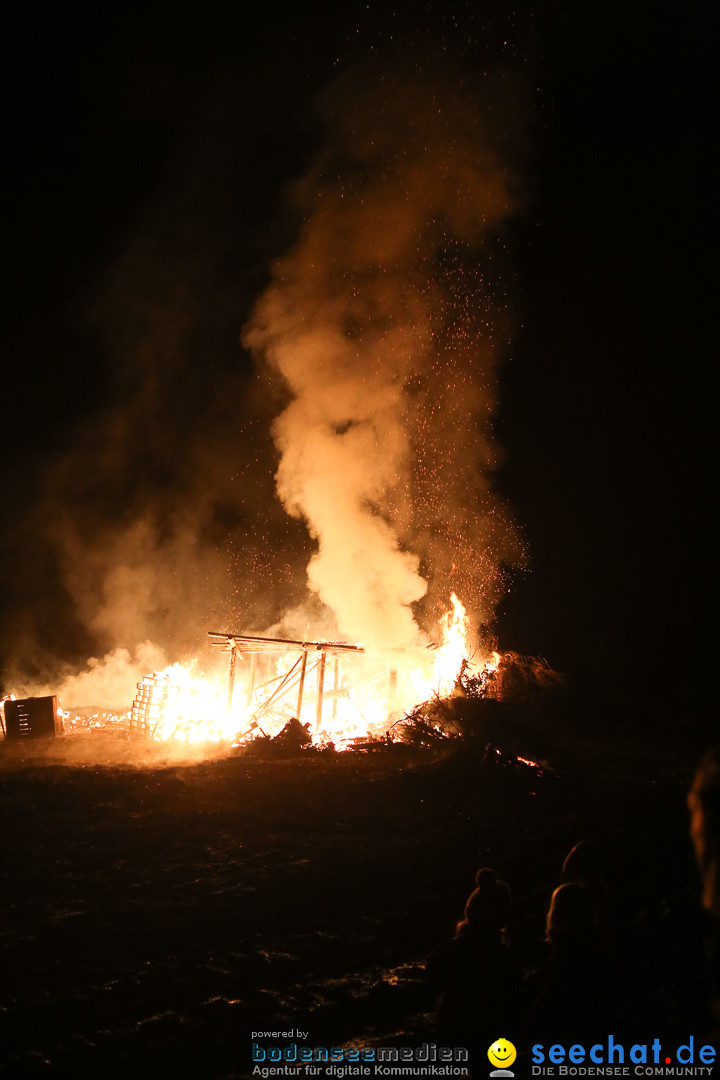 Funkenfeuer in Ittendorf bei Markdorf am Bodensee, 22.02.2015