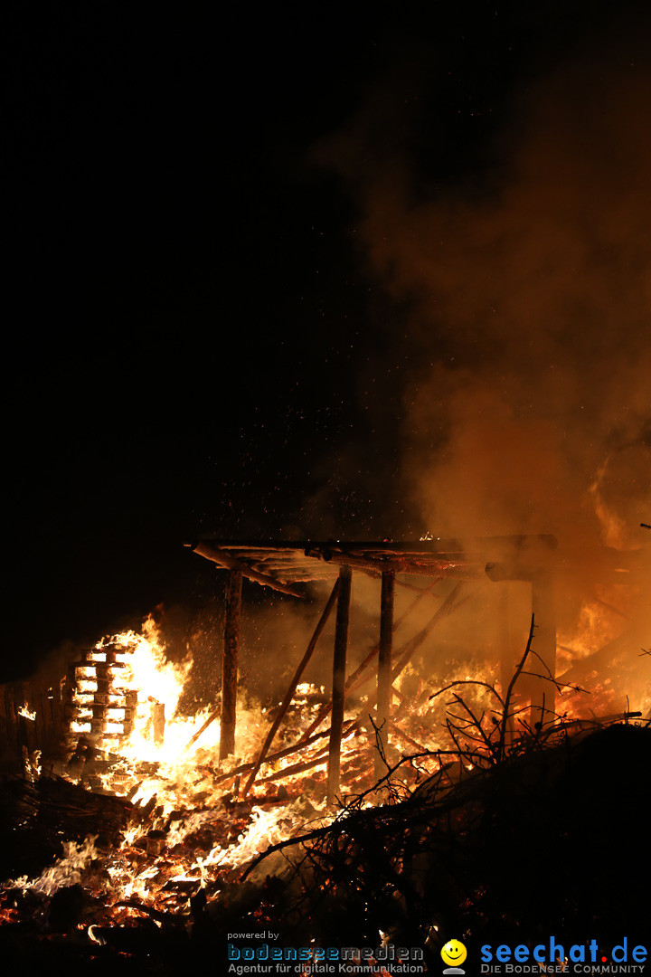 Funkenfeuer in Ittendorf bei Markdorf am Bodensee, 22.02.2015