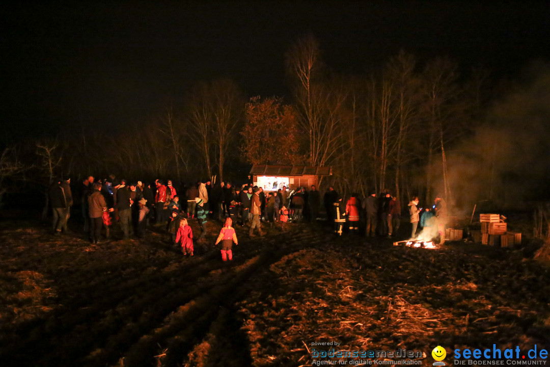 Funkenfeuer in Ittendorf bei Markdorf am Bodensee, 22.02.2015