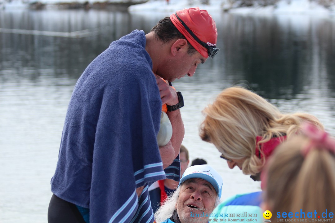 Ice Mile - Extremschwimmer Hamza Bakircioglu: See in Sonthofen, 28.02.2015