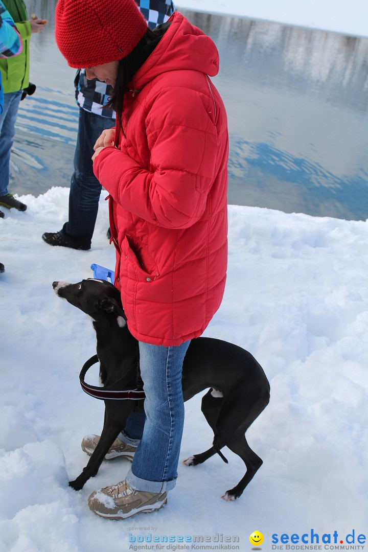 Ice Mile - Extremschwimmer Hamza Bakircioglu: See in Sonthofen, 28.02.2015