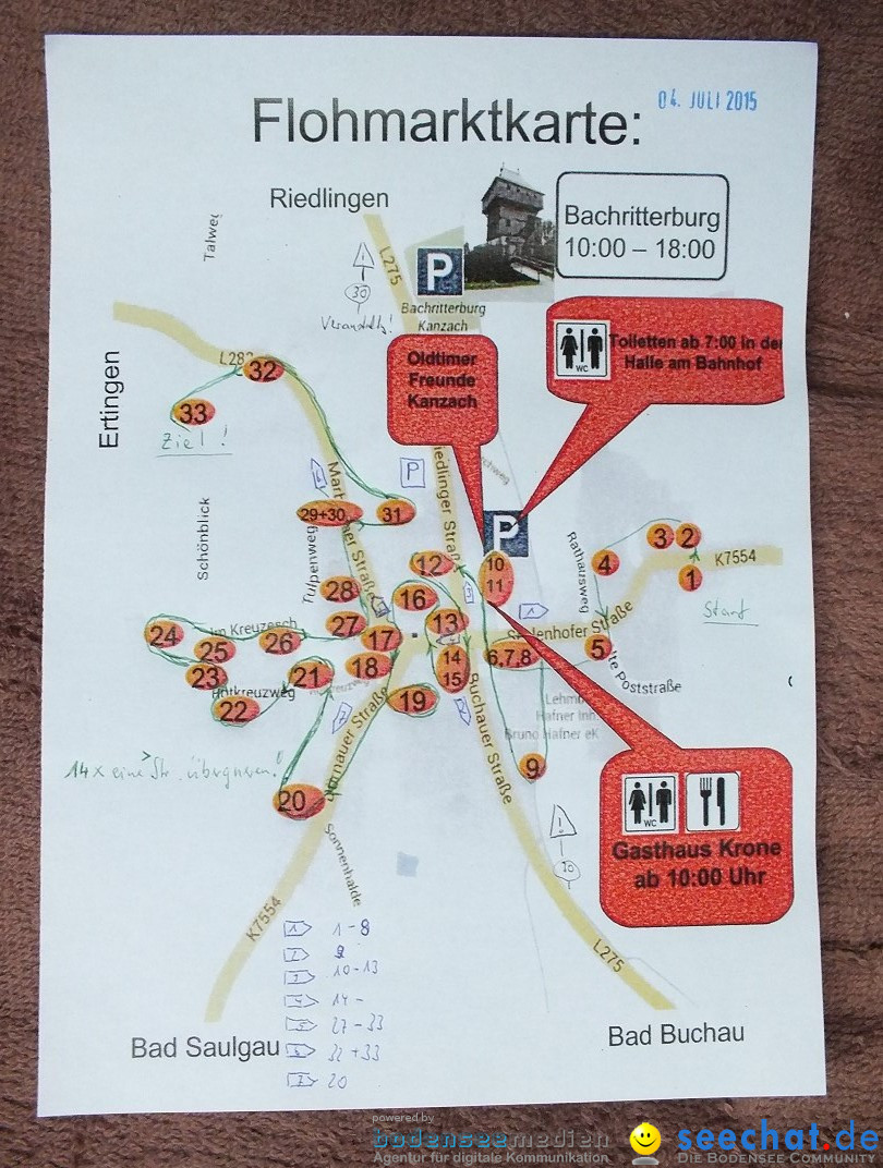 Garagen-Flohmarkt in Kanzach: 04.07.2015