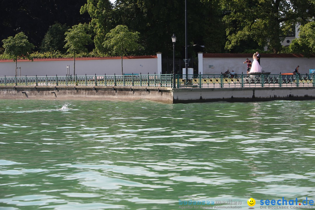 Bodensee Breitenquerung von Mim und Axel: Friedrichshafen, 04.07.2015