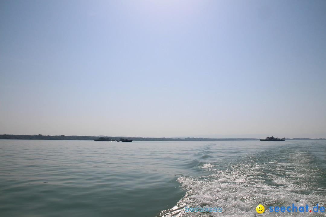 Bodensee Breitenquerung von Mim und Axel: Friedrichshafen, 04.07.2015
