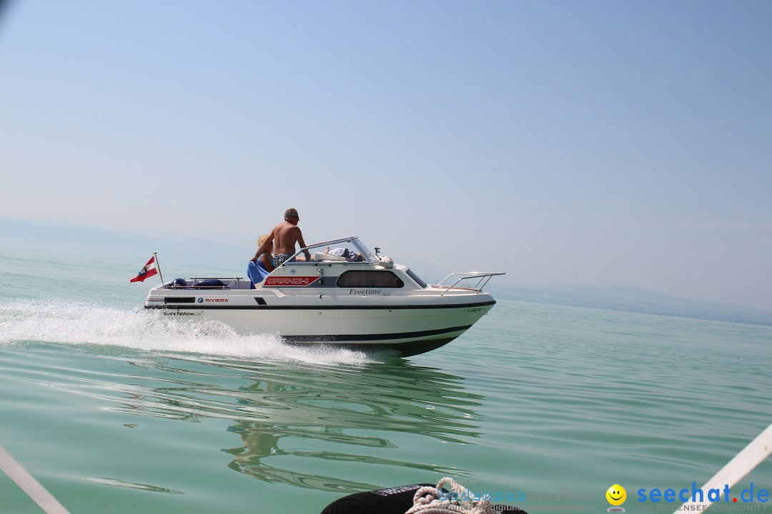 Bodensee Breitenquerung von Mim und Axel: Friedrichshafen, 04.07.2015
