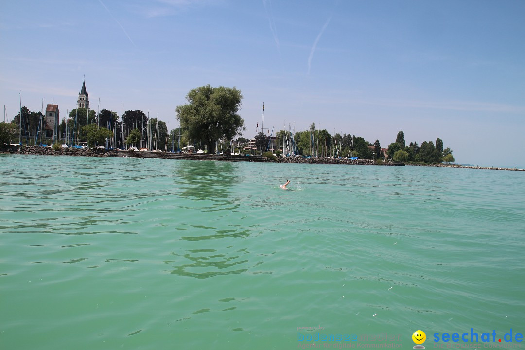 Bodensee Breitenquerung von Mim und Axel: Friedrichshafen, 04.07.2015