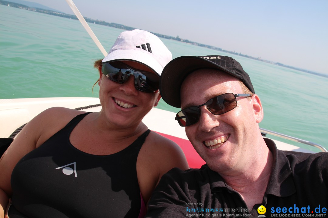Bodensee Breitenquerung von Mim und Axel: Friedrichshafen, 04.07.2015