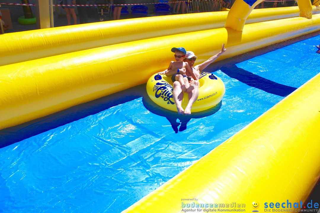 Slide my City - Wasserrutsche: St. Gallen in der Schweiz, 30.07.2016