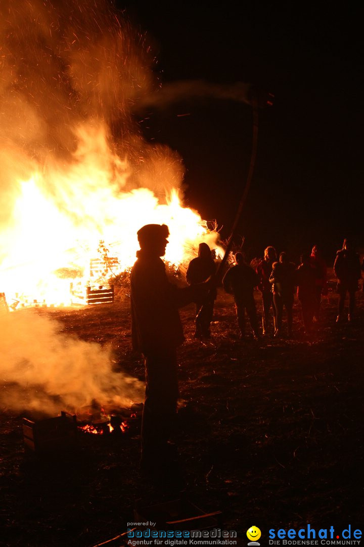 Funkenfeuer in Ittendorf bei Markdorf am Bodensee, 05.03.2017