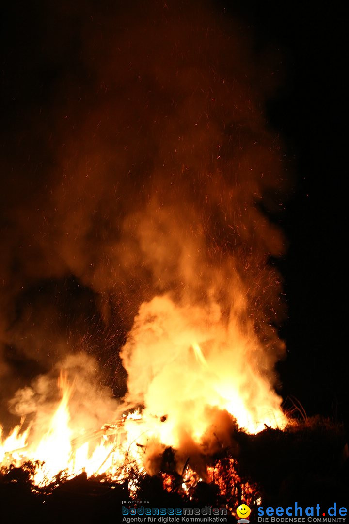 Funkenfeuer in Ittendorf bei Markdorf am Bodensee, 05.03.2017