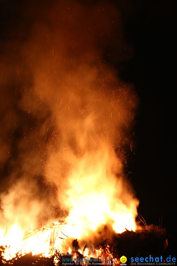 Funkenfeuer in Ittendorf bei Markdorf am Bodensee, 05.03.2017