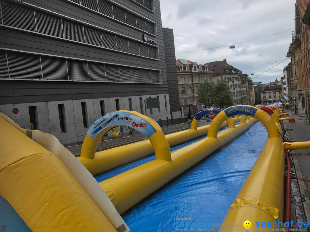 Slide my City - Wasserrutsche: St. Gallen in der Schweiz, 23.07.2017