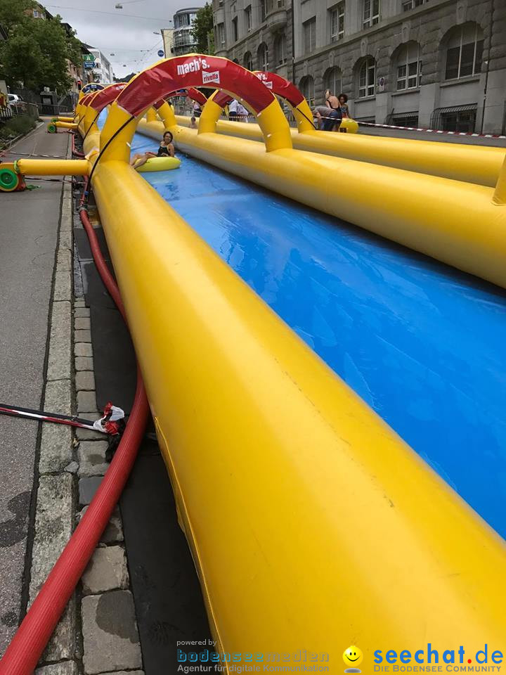 Slide my City - Wasserrutsche: St. Gallen in der Schweiz, 23.07.2017
