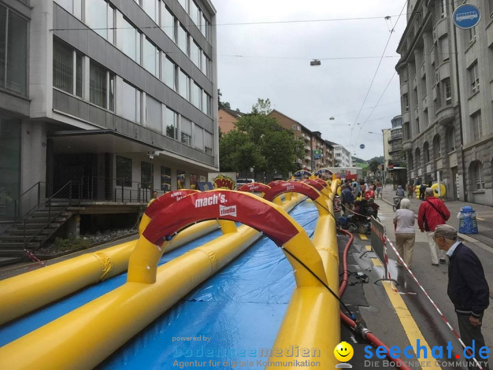 Slide my City - Wasserrutsche: St. Gallen in der Schweiz, 23.07.2017
