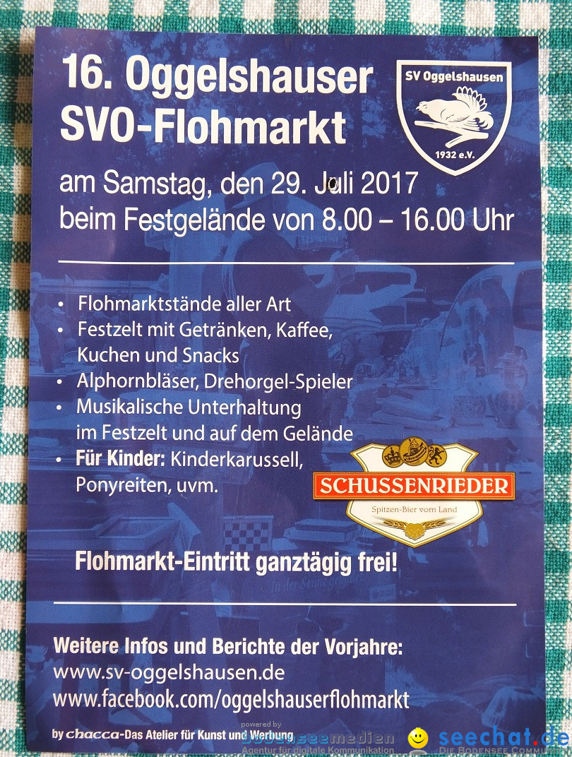 LAURENTIUSFEST mit Flohmarkt: Oggelshausen, 29.07.2017