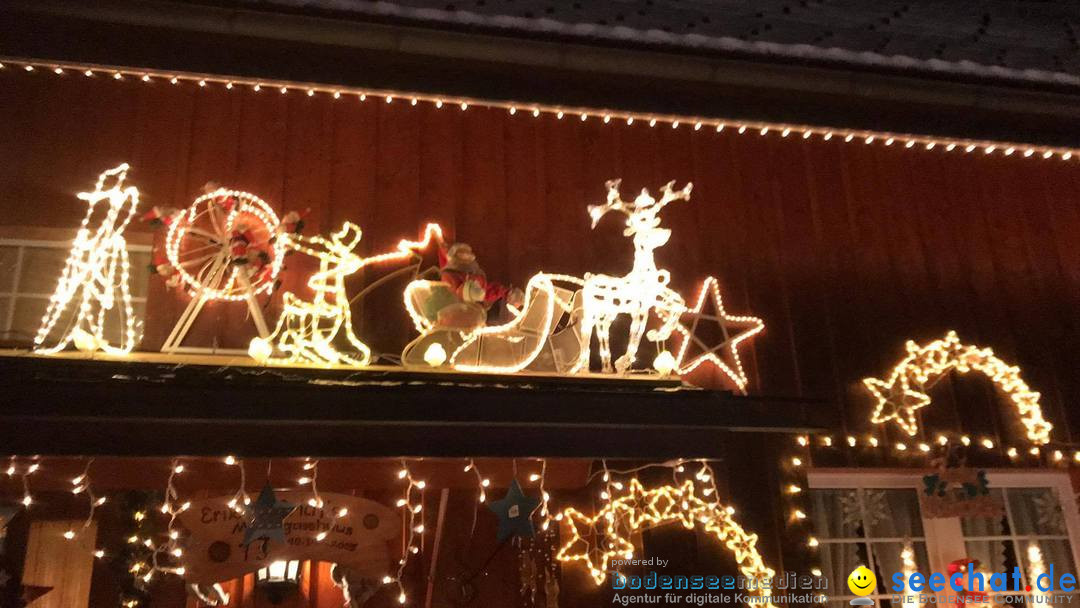 Weihnachtsbeleuchtung in der Schweiz - SG: Degersheim, 3.12.2017