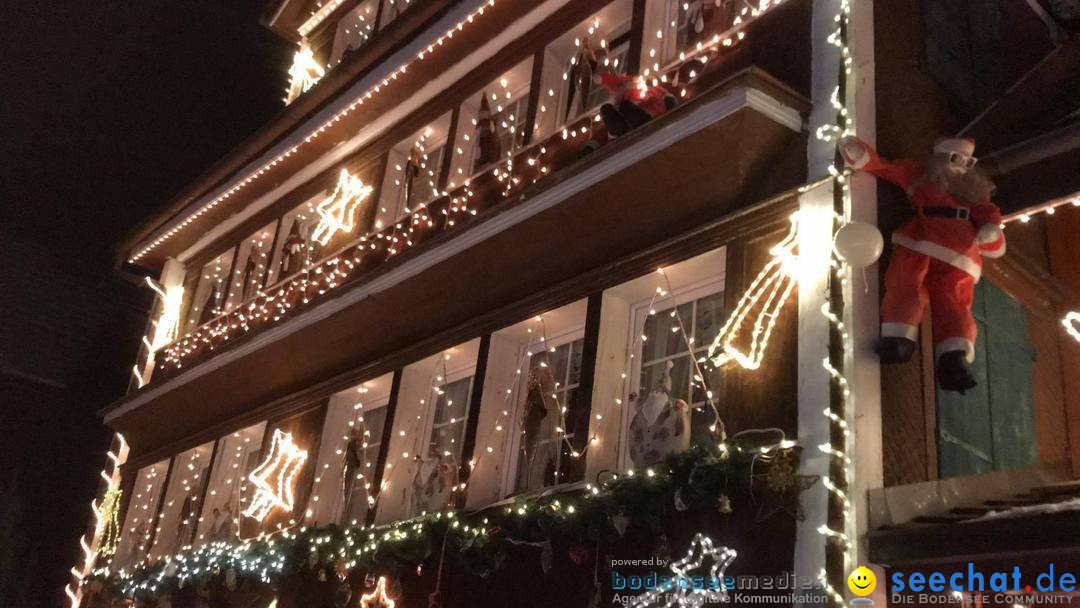 Weihnachtsbeleuchtung in der Schweiz - SG: Degersheim, 3.12.2017