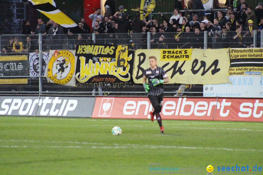 Fussball: FC Winterthur - FC Schaffhausen: Winterthur, 06.04.2018