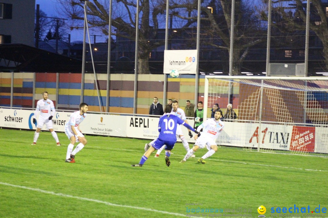 Fussball: FC Gossau vs AC Bellinzona, Gossau - Schweiz, 04.04.2018