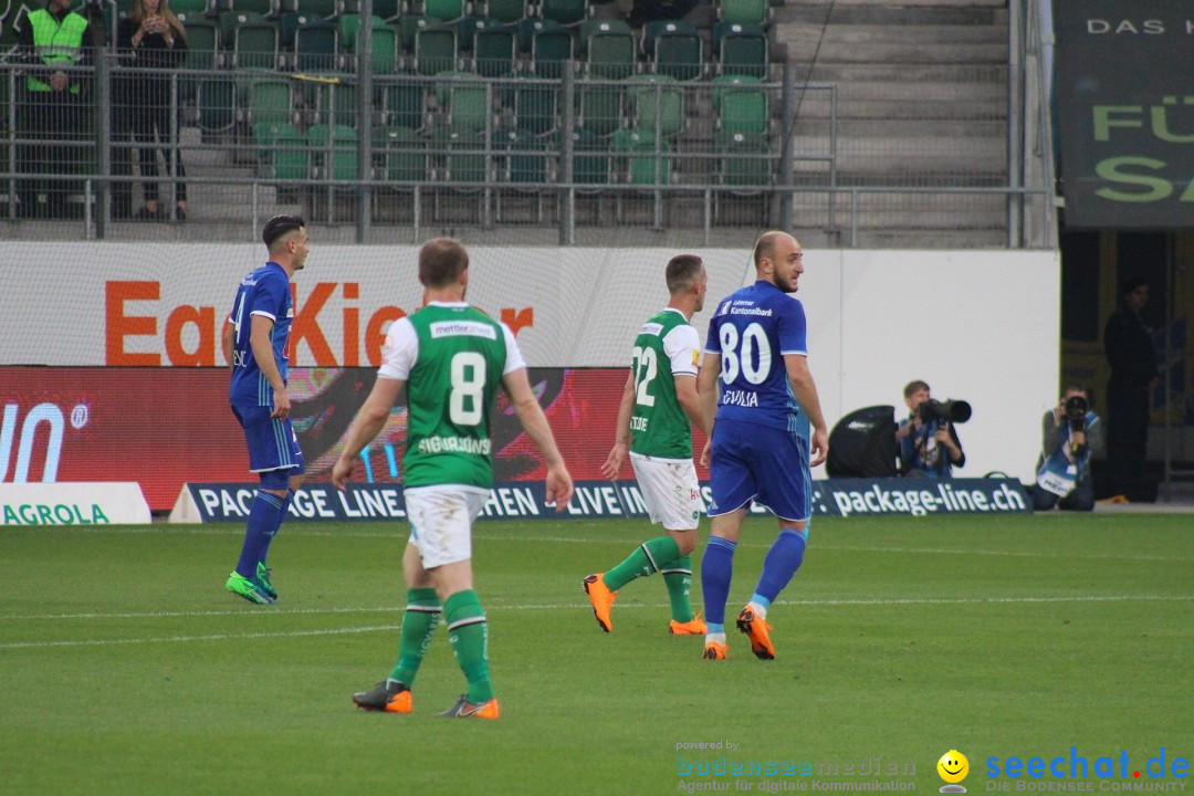Fussball: FC ST.GALLEN 1879 vs FC LUZERN, St. Gallen - Schweiz, 09.05.2018